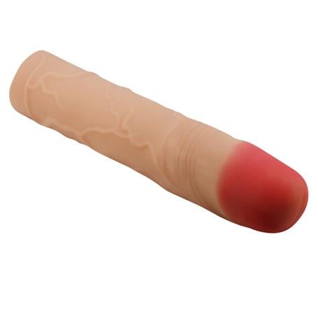 7,6 cm Dolgulu Premium Ten Rengi Silikon Penis Kılıfı - Kylian - CA-BDM1393