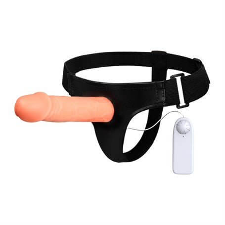 7,5 cm Dolgulu Titreşimli Protez Strapon - BDM1025