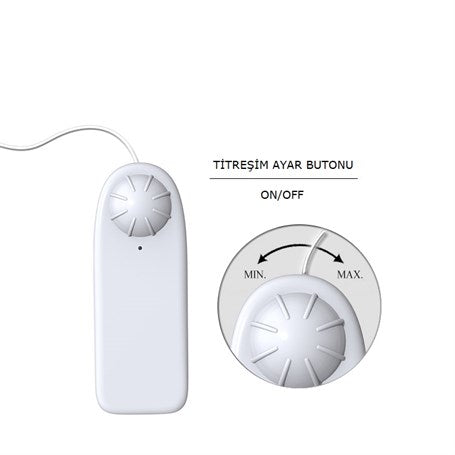 8 cm Dolgulu İçi Boş Titreşimli Belden Bağlamalı Vajina Girişli Protez Kumandalı Vibratör - BDM0158