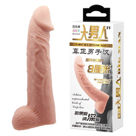 4.2 cm Dolgulu 21 Cm Realistik Penis Kılıfı - CA-BDM6238