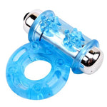 SM Lock Titreşimli Mavi Penis Halkası - FA-PR-46