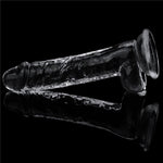 Yeni Nesil 19 Cm Ultra Soft Vantuzlu Şeffaf Damarlı Penis Dildo - FA-LV310016