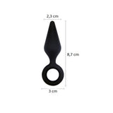 8,7 cm Halkalı Silikon Anal Tıkaç (Plug) - BDMS85