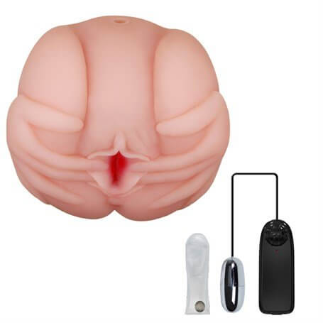 Lifelike 2 İşlevli Titreşimli Suni Vajinal ve  Anal Masturbatör - BDM9022
