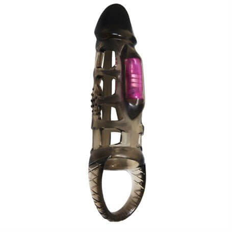 14 cm Titreşimli Şeffaf Penis Kılıfı - B1187