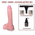 20,5 cm Belden Bağlamalı Realistik Dildo Penis Set - U6006B