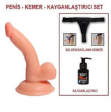 [FIRSAT] %10 İndirim – 13 cm Belden Bağlamalı Realistik Dildo Penis Set - CA-BDM10028B