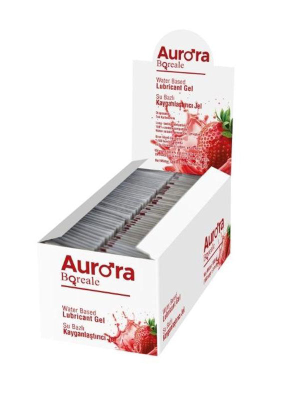 Aurora Boreale 5ml Şase Çilekli Kayganlaştırıcı Jel 100 Adet - AB3522