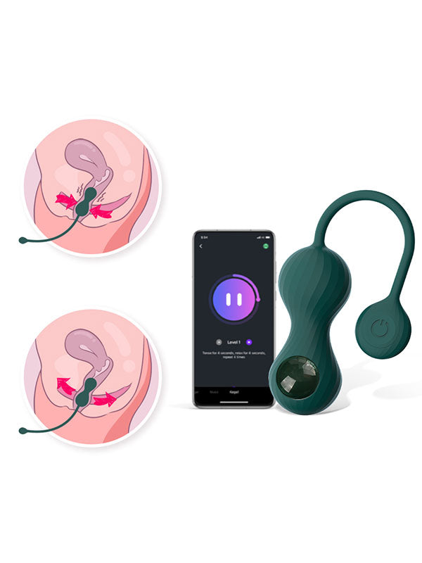 Magic Motion Crystal Duo Telefon Kontrollü Kegel Egzersiz Topları - FUN06AB
