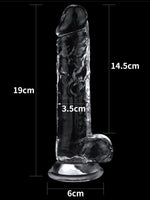 Flawless 7.5'' Clear Jel Dildo 19 cm - LV310016