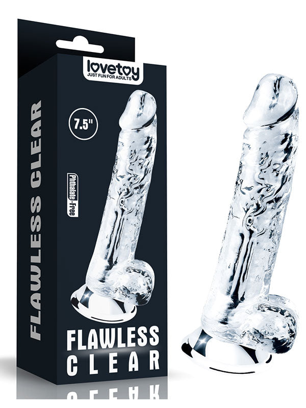 Flawless 7.5'' Clear Jel Dildo 19 cm - LV310016