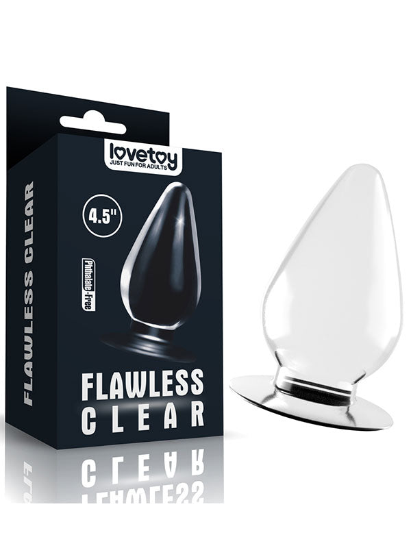 Flawless 4.5'' Clear Anal Plug - LV310017