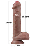 8'' Dual Layered Silicone Cock - LV411043