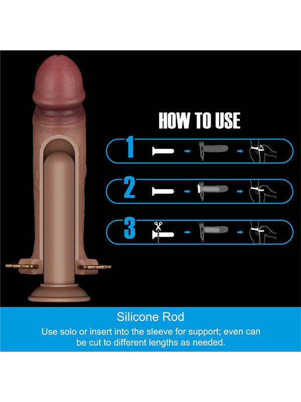 LoveToy Ingen 9'' Enhanced Set L/XL/2XL İçi Boş Kemerli Penis 21.4 cm - LV415011B