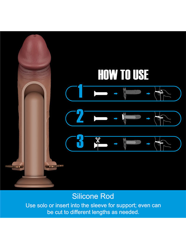 LoveToy Ingen 10'' Enhanced Set L/XL/2XL İçi Boş Kemerli Penis 23.6 cm - LV415012B