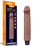 9" REAL SOFTEE Rechargeable Silicone Vibrating Dildo - LV430221