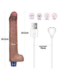 10.5" REAL SOFTEE Rechargeable Silicone Vibrating Dildo - LV430223