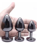 NOXXX Siyah Alüminyum Anal Plug 3'lü Set - NN08