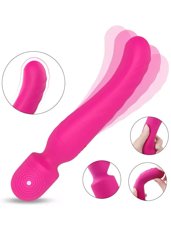 Isıtmalı Masaj Wand Çift Taraflı Vibratör 23 cm - 202228