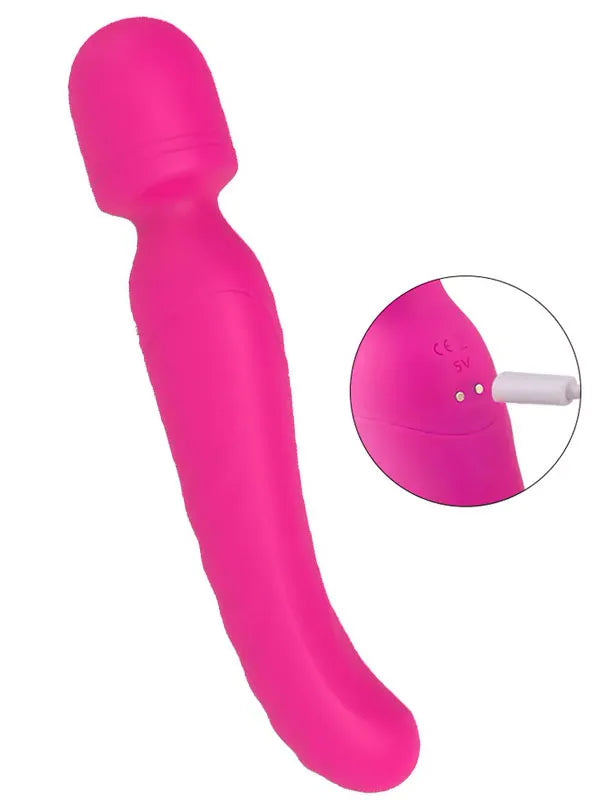 Isıtmalı Masaj Wand Çift Taraflı Vibratör 23 cm - 202228