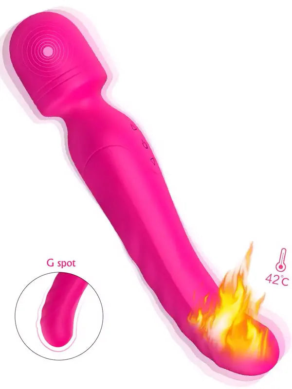 Isıtmalı Masaj Wand Çift Taraflı Vibratör 23 cm - 202228