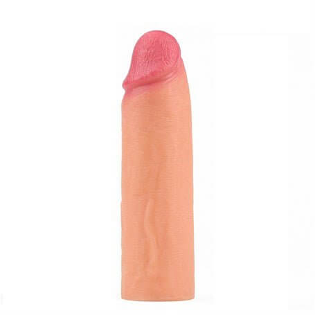 Nature Extender 4.5 cm Dolgulu Premium Ten Rengi Silikon Penis Kılıfı - CA-LV4211F