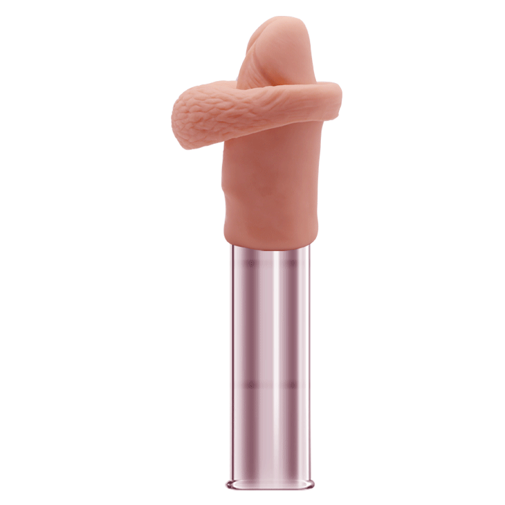 4.2 cm Dolgulu 21 Cm Realistik Penis Kılıfı - CA-BDM6238