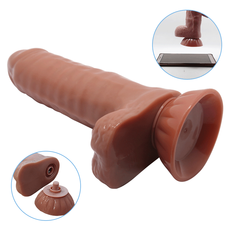 Yeni Nesil Çift Katmanlı 18,5 cm Realistik Titreşimli Vibratör Penis - BDM8101