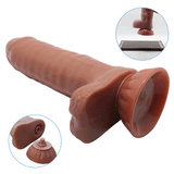 Yeni Nesil Çift Katmanlı 18,5 cm Belden Bağlamalı Realistik Titreşimli Vibratör Penis - BDM8101B