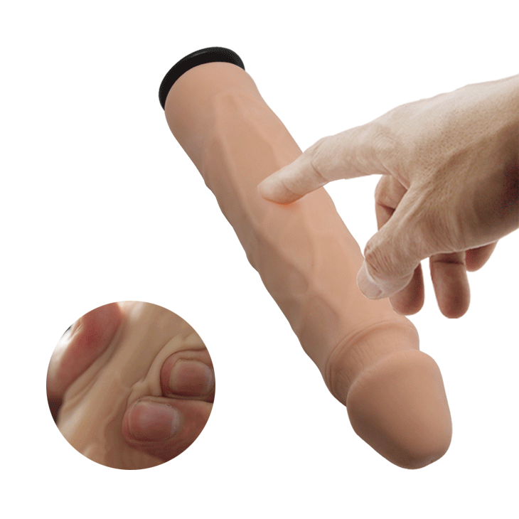 21,5 cm Belden Bağlamalı Kıkırdaklı Bükülebilir İçi Dolu Strapon Penis - BDM2247