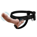 17,5 cm Belden Bağlamalı Çift Taraflı Titreşimli Penis - B1280