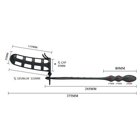 Anal Tıkaçlı Penis Kılıfı - B1239
