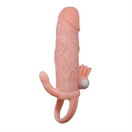 Anal Vajinal Klitoral Uyarıcılı Titreşimli Penis Kılıfı - CA-B1207