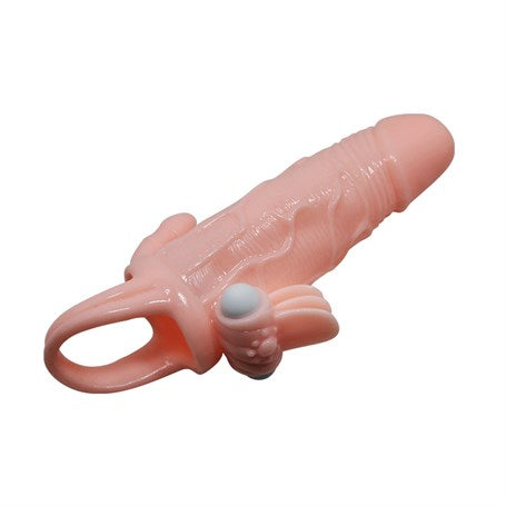 Anal Vajinal Klitoral Uyarıcılı Titreşimli Penis Kılıfı - CA-B1207