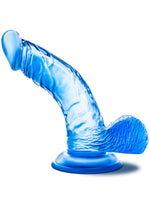 B Yours Sweet’n Hard 8 Eğik Jel Dildo 14.5 cm Mavi - T330409
