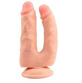 İki Uçlu Vantuzlu Realistik Çatal Dildo - BDM2154