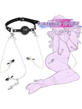 BDSM 4’ü 1 Arada Bondage Seti – Ağızlık, Klipsler ve Anal Plug Zincir - C-7656