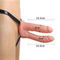 Belden Bağlamalı 12,5 cm İçi Boş İkili Çatal Strapon Penis - LV3005