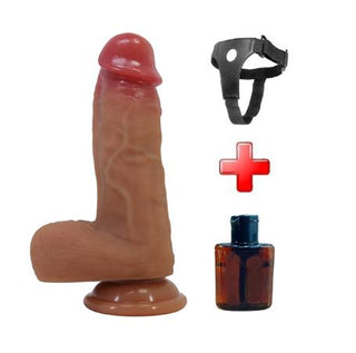 Belden Bağlamalı 17,3 cm Realistik Vantuzlu Dildo Penis - Curtis - CA-BDM1463B