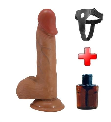 Belden Bağlamalı 20,6 cm Realistik Vantuzlu Dildo Penis - Catoplebas - BDM1492B
