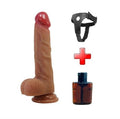 Belden Bağlamalı 20,6 cm Realistik Vantuzlu Dildo Penis - Lisle - BDM1462B