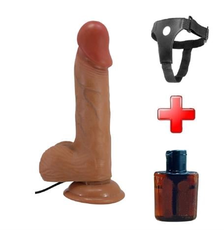 Belden Bağlamalı 20,6 cm Titreşimli Vibratör Realistik Penis Dildo - Catoblepas - BDM1595B