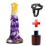 Belden Bağlamalı 21 cm Et Dokulu Fantezi Renklerde Gerçekçi Çift Katmanlı Sünnetsiz Silikon Penis - Horse Power 4 - BDM1622B