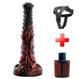 Belden Bağlamalı 21 cm Et Dokulu Fantezi Renklerde Gerçekçi Çift Katmanlı Sünnetsiz Silikon Penis - Horse Power 5 - BDM1623B