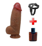 Belden Bağlamalı 22 cm Gerçekçi Kalın Dildo Penis - Achille - BDM1447B