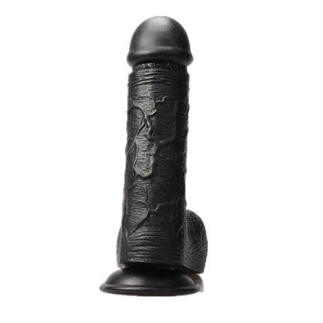 Belden Bağlamalı 24 cm Dev Boy Realistik Vantuzlu Zenci Dildo Penis - PX047SB