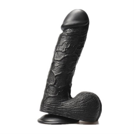 Belden Bağlamalı 24 cm Dev Boy Realistik Vantuzlu Zenci Dildo Penis - PX047SB
