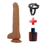 Belden Bağlamalı 28 cm Gerçekçi Uzun Dildo Penis - Dick - BDM1484B