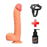 %40 İndirim – Belden Bağlamalı 31,5 cm Dev Boy Realistik Vantuzlu Dildo Penis - CA-PX050B