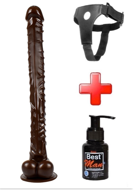 Belden Bağlamalı 40 cm Gerçekçi Uzun & Kalın Dildo Penis - BDM1522B